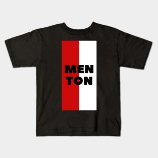 Menton City in Monaco Flag Vertical Kids T-Shirt